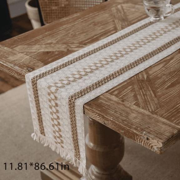 Romantic Burlap Hessian Lace Table Runner for Weddings and Special Occasions