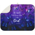 thumbnail image 1 of Romantic Butterfly Print Dish Drying Mat - Super Absorbent Microfiber Kitchen Mat with 3-Layer Heat Resistant Design, Foldable & Washable Countertop Drying Pad (18x24 Inches), 1 of 5