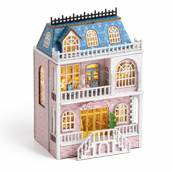 Romantic Castle DIY Miniature Wooden House Craft Kit for Adults