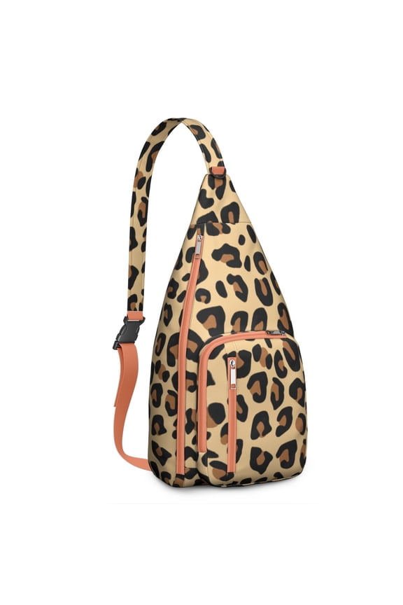 Romantic Cheetah Sling Backpack - Soft Spot Pattern Crossbody Bag, Perfect for Date Night