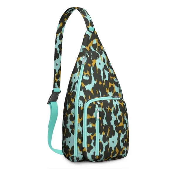 Romantic Cheetah Sling Backpack - Soft Spot Pattern Crossbody Bag, Perfect for Date Night
