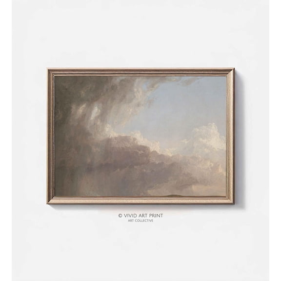 Romantic Cloudscape Art, Vintage Wall Art Dreamy Home Decor, Vivid Art Print Tc-631 Wall Art, Modern Wall Decor, 8x12 UNFRAMED