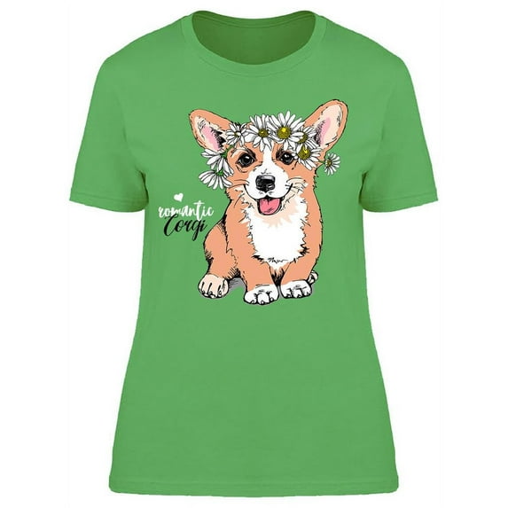 Romantic Corgi T-Shirt Women -Image by Shutterstock, Female Medium