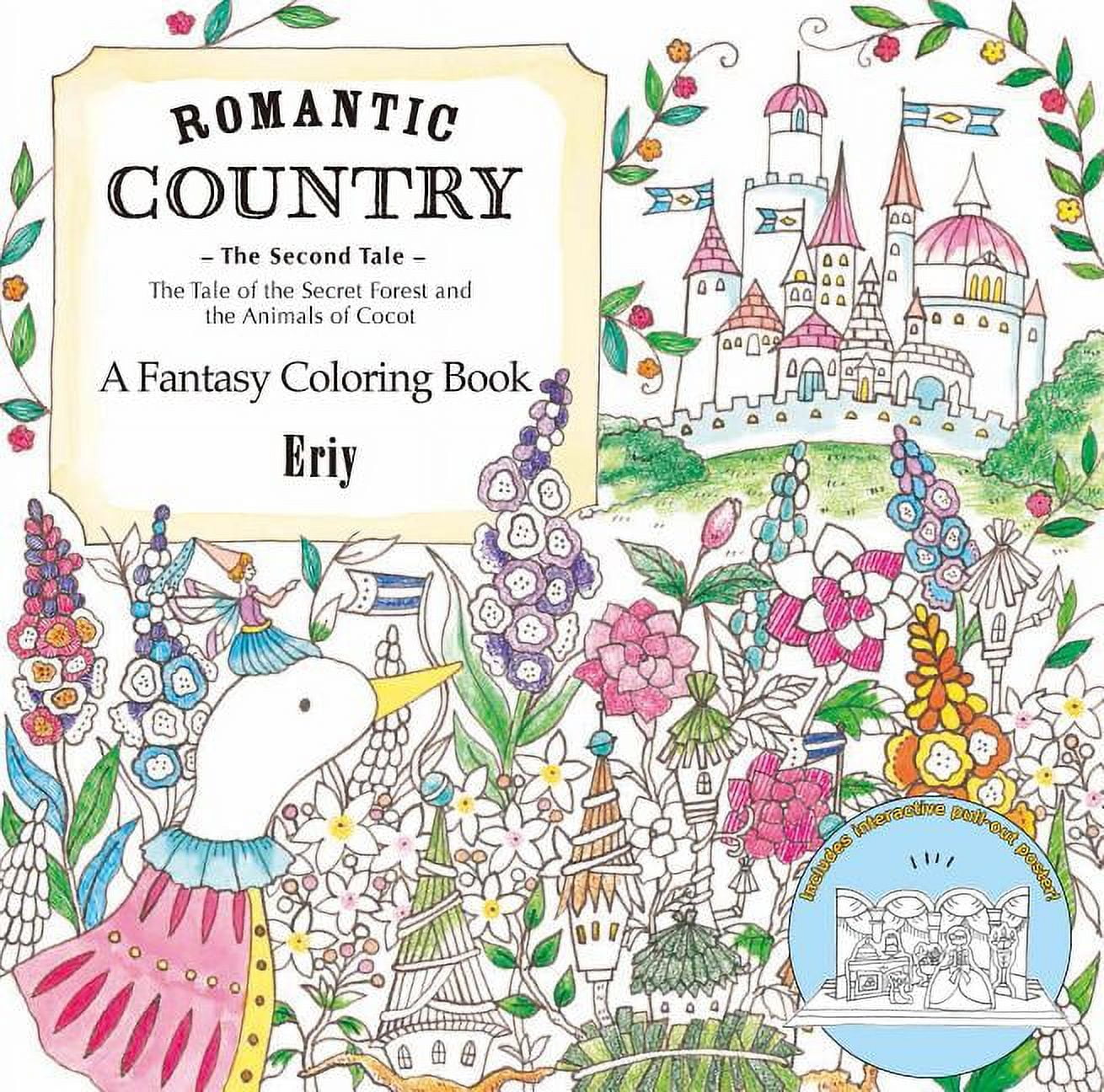 Romantic Country: The Second Tale: A Fantasy Coloring Book, (Paperback ...