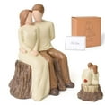 thumbnail image 1 of Romantic Couple Figurine - Hand-Painted Resin Statue, Anniversary & Valentine's Gift, Wedding Keepsake, 4.6x5.5", 1 of 8