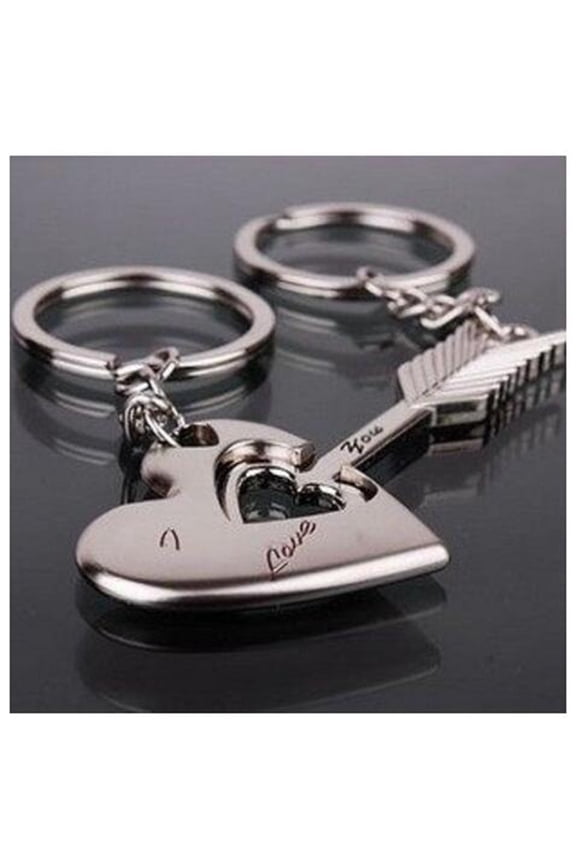 Heart Keychain Set for Couples, Matching Keyrings for Anniversary, Birthday and Valentine Gifts, TIKA