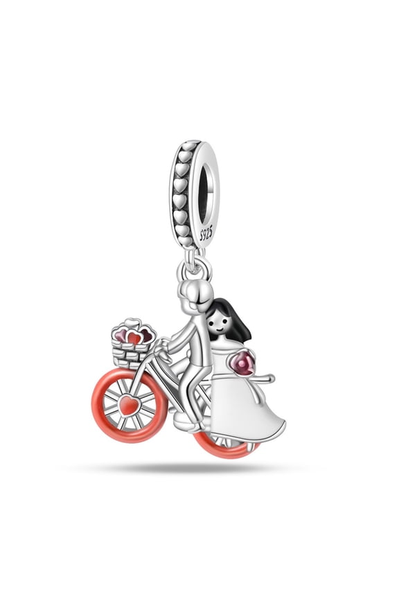 Romantic Couple Pendant Charm, Compatible with Most Bracelet, Charm for Bracelet