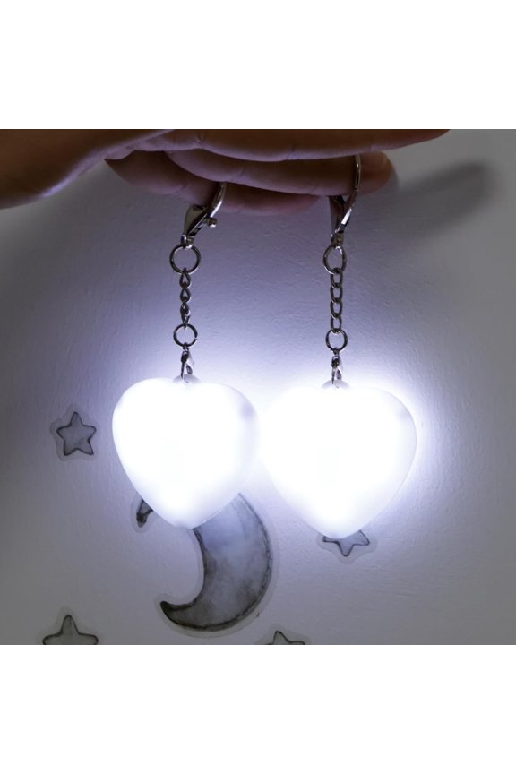 Romantic Couple Style 2pcs Set Wallet Glowing Heart Light, LED Automatic Sensor Wallet Light, Mini Touch Activation, Handbag Light, Portable Handbag Night Light, Suitable for Women Girls