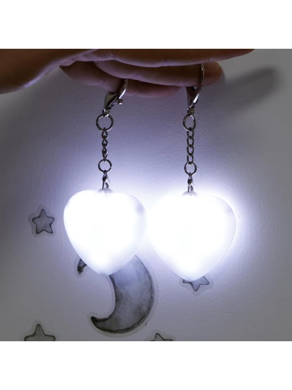 Romantic Couple Style 2pcs Set Wallet Glowing Heart Light, LED Automatic Sensor Wallet Light, Mini Touch Activation, Handbag Light, Portable Handbag Night Light, Suitable for Women Girls