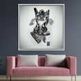 thumbnail image 1 of Romantic Couple Wall Art, Couple Hugging Canvas, Silver Wall Decor, 3d Silver Couple Printed Canvas, Eroctic Canvas, Abstract Wall Decor, Canvas Wall Decor - Gold Framed, 1 of 5