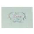 thumbnail image 1 of Romantic Cutting Board, Pastel Colored Spring Inspired Frame Branches in Heart Shape with Dreamy Look, Decorative Tempered Glass Cutting and Serving Board, Small Size, Multicolor, by Ambesonne, 1 of 1