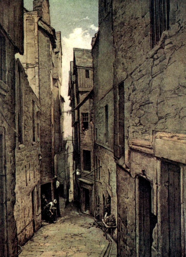 Romantic Edinburgh 1911 Advocates Close Canvas Art - James Heron (24 x 36)