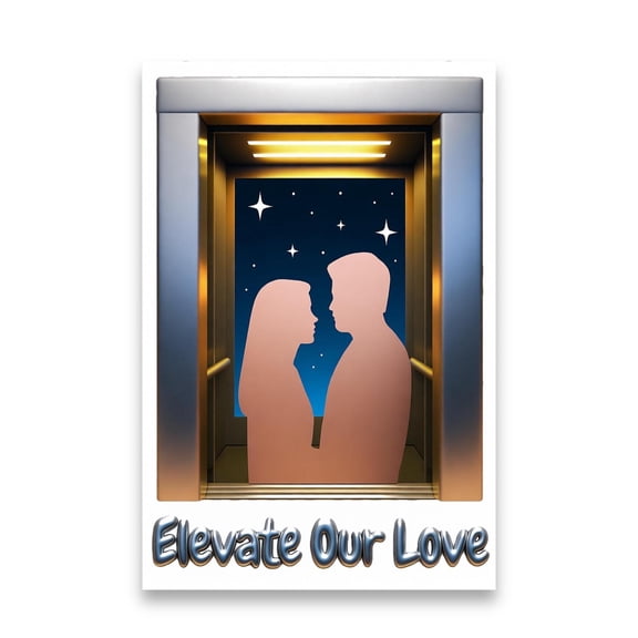 Romantic Elevator Art Poster - Wall Decor for Couples Bedroom