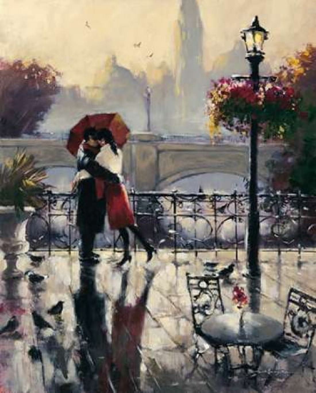 Romantic Embrace Canvas Art - Brent Heighton (20 x 24)