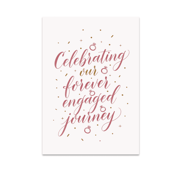 Romantic Engagement Journey Wall Art - Engagement Celebration - 13x19 Poster Print
