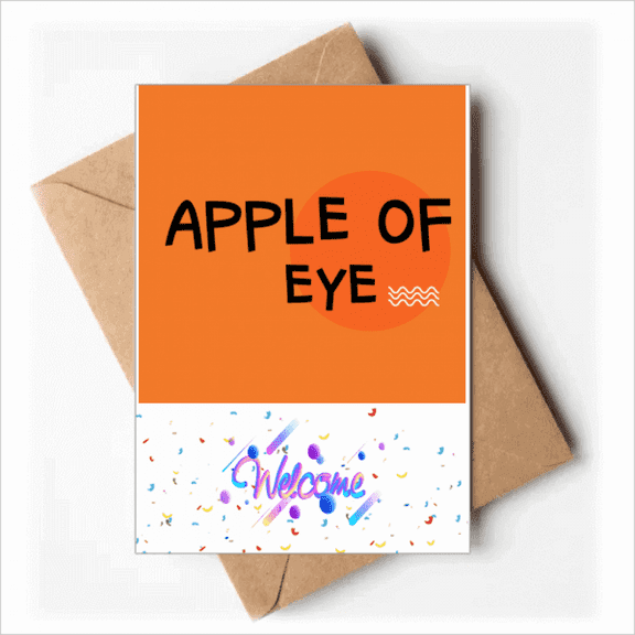 Romantic Expression Eye Orange Welcome Back Greeting Cards Envelopes Blank