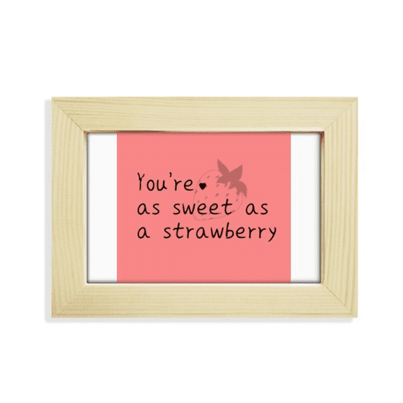 Romantic Expression Sweet Strawberry Desktop Decorate Photo Frame Picture Art Painting 5x7 inch