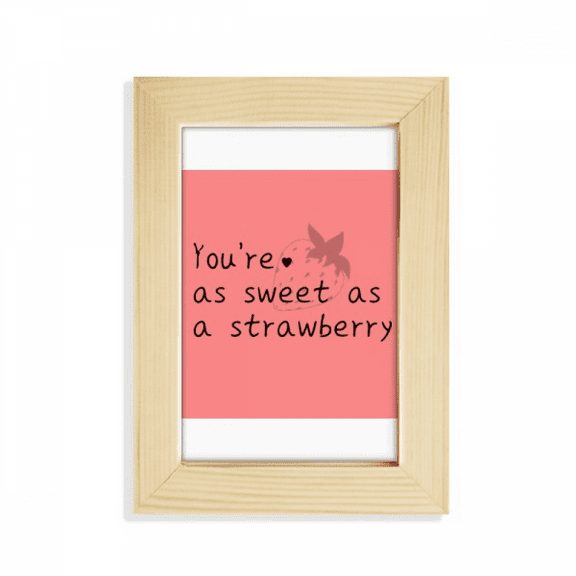 Romantic Expression Sweet Strawberry Desktop Display Photo Frame Picture Art Painting 5x7 inch