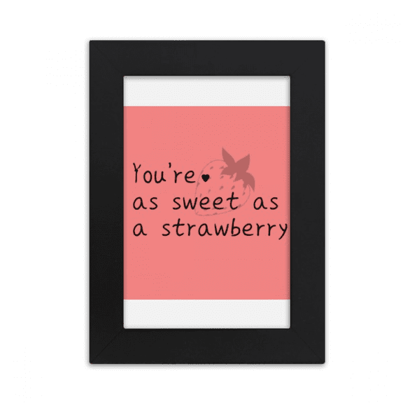 Romantic Expression Sweet Strawberry Desktop Photo Frame Picture Display Art Painting Exhibit