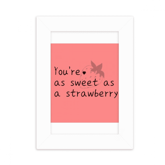Romantic Expression Sweet Strawberry Desktop Photo Frame Picture Display Decoration Art Painting