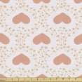 thumbnail image 1 of Ambesonne Romantic Fabric by the Yard Upholstery, Pastel Heart and Dandelion, 3 Yards, Salmon Pale Pink, 1 of 5