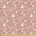 thumbnail image 1 of Ambesonne Romantic Fabric by the Yard Upholstery, Victorian Swirls Hearts, 2 Yards, Rose Salmon, 1 of 5