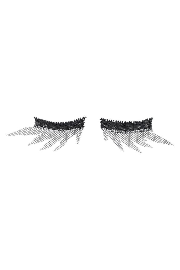 Fishnet and Rhinestone Mesh Glitter Sparkle Fake False Eyelashes
