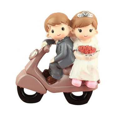 Gofidin Elderly Couples Cake Topper - Grandparents Wedding Anniversary Doll Decor