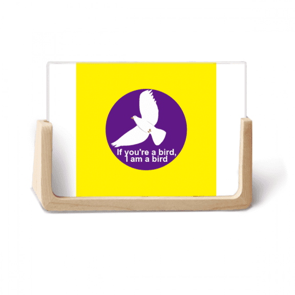 Romantic Film Classical Words Birds Photo Wooden Photo Frame Tabletop Display
