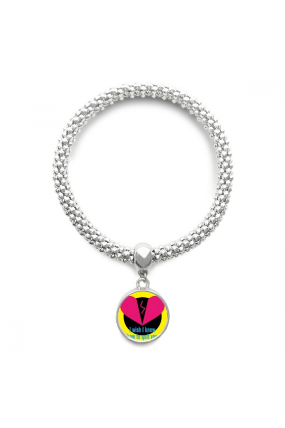 Romantic Film Classical Words Sliver Bracelet Pendant Jewelry Chain Adjustable Bangle