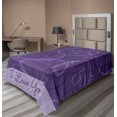 thumbnail image 1 of Ambesonne Romantic Flat Sheet, Indigo Purple Hearts, Twin Size, Eggplant Purple, 1 of 1