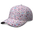 thumbnail image 1 of Romantic Floral Baseball Cap Adjustable Snapback Rose Print, 1 of 5