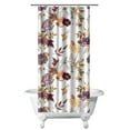 thumbnail image 1 of Romantic Floral Garden Shower Curtain 36x72 Inches, Vintage Peony and Hummingbird Design, Quick-Dry, 1 of 5