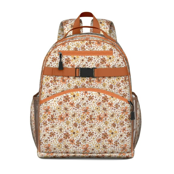 Romantic Floral Pattern Durable Backpack for Students with Heavy Loads