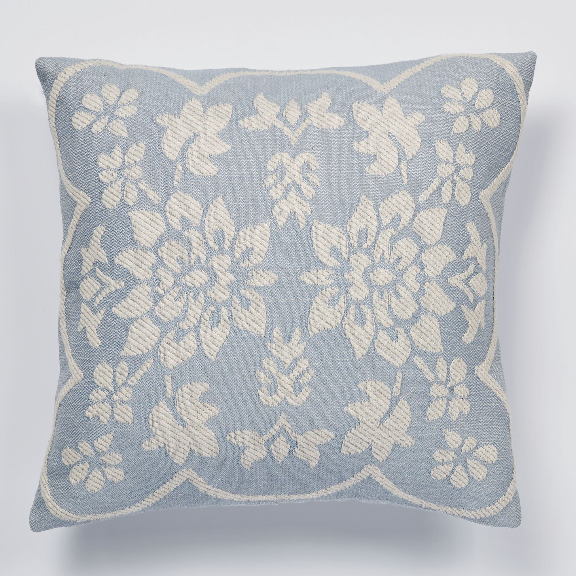 Pillow Perfect Bright Floral Indoor/Outdoor Seat Cushion Alatriste-Cojín De Mimbre Para Asiento (Juego), Color, Poliéster, Alastriste Marfil, 19 Inches X 19 Inches, 2