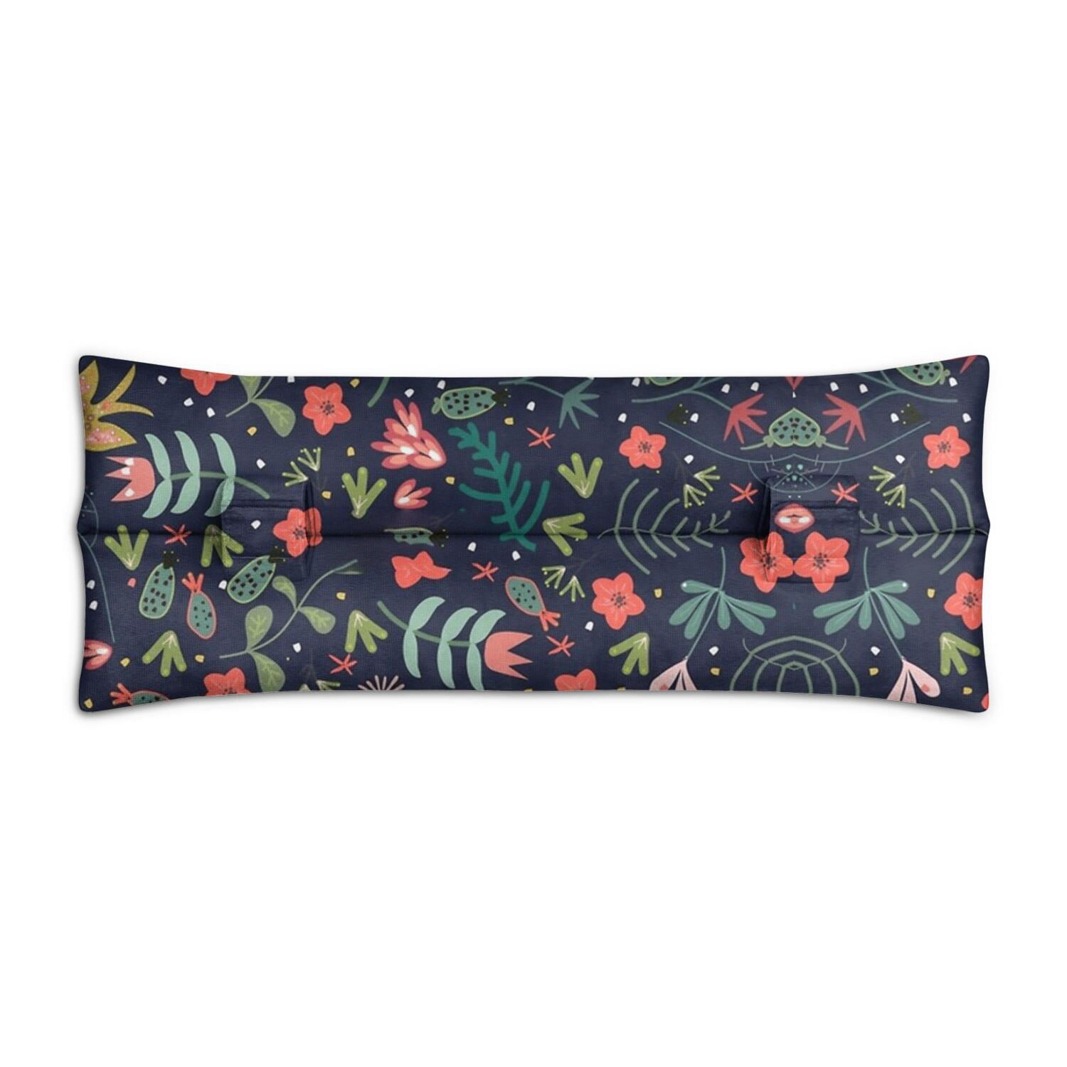 Romantic Floral Print Mastectomy Car Pillow - Soft Seatbelt Cushion After Breast Surgery