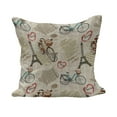 thumbnail image 1 of Romantic Fluffy Throw Pillow Cushion Cover, Newspaper Vintage Retro with Paris Lettering in Hearts Art Print, Decorative Square Accent Pillow Case, 16" x 16", White Black, by Ambesonne, 1 of 5
