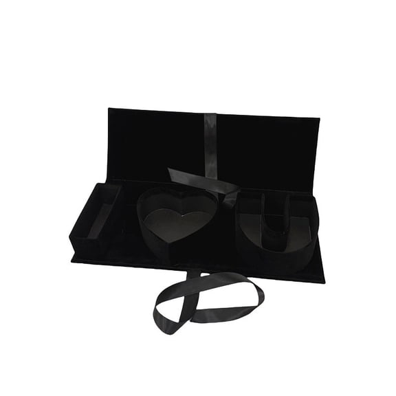 Romantic Foldable Rose Gift Box - Creative Gift Wrapping Box for Valentine's Day & Qixi Festival, Perfect for Bouquet & Party Favor Packaging Black