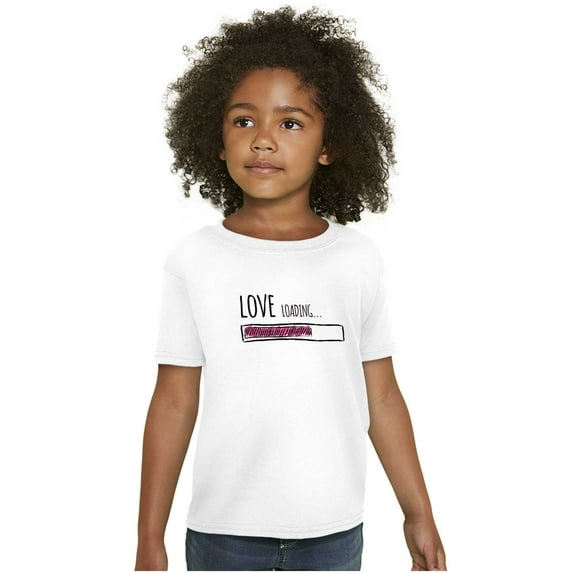Romantic Geek Gamer Love Loading Cute Girls Kids T Shirt Tees Teen Brisco Brands S