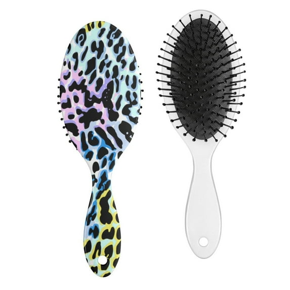 Romantic Glitter Hair Brush, Soft Cushion Detangler Brush for Girls, Women, All Hair Types, Stylish Pattern Comb, Scalp Massager for Wet Hair, Dry Hair, Birthday Gift