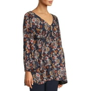Romantic Gypsy Maternity Top with Long Sleeves, Sizes S-XL