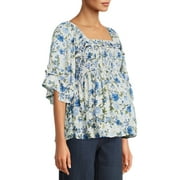 Romantic Gypsy Women’s Maternity Square Neck Ruffle Top