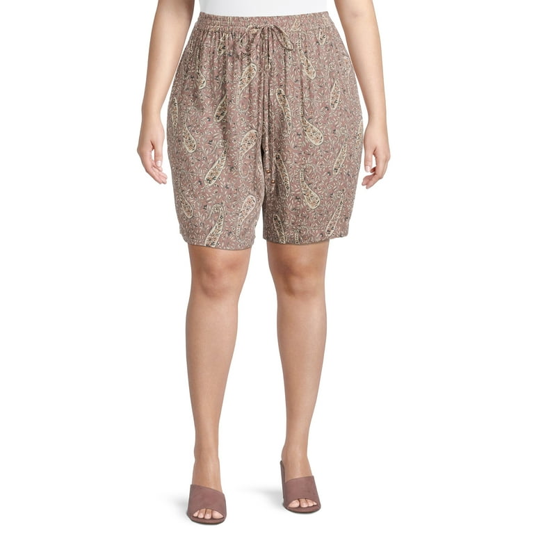 Romantic Gypsy Women s Plus Size Soft Shorts Walmart