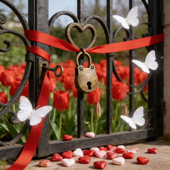 Romantic Heart-Shaped Alloy Keychain Lock Couples Love Token Gift for Anniversary Wedding Valentine's Day Keepsake Accessory