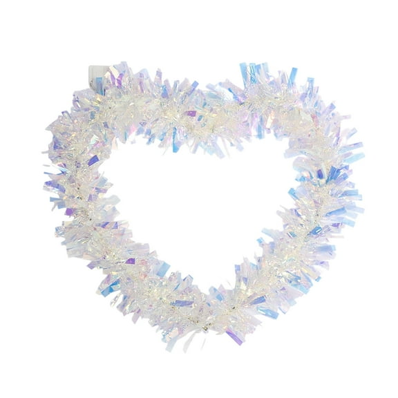 Heart Shaped Floral Garland, Hanging Decoration for Wedding Engagement and Anniversary Party, Romantic Decor for Home Mantel and Staircase