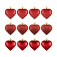 thumbnail image 1 of Romantic Heart-Shaped Hanging Ornaments – Set of 12 Glitter, Matte & Glossy Plastic Decorations for Christmas Tree, Wedding, Party & Valentine's Day, 1 of 5