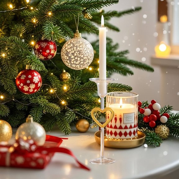 Romantic Heart-Shaped High-Rise Candlestick - Colorful Home Decor & Wedding Supplies, Perfect Candlelit Dinner Prop