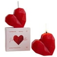 thumbnail image 1 of Romantic Heart-Shaped Red Candle Set Perfect for Valentine's Day, Anniversaries, and Special Occasions 2 Pack, 1 of 4