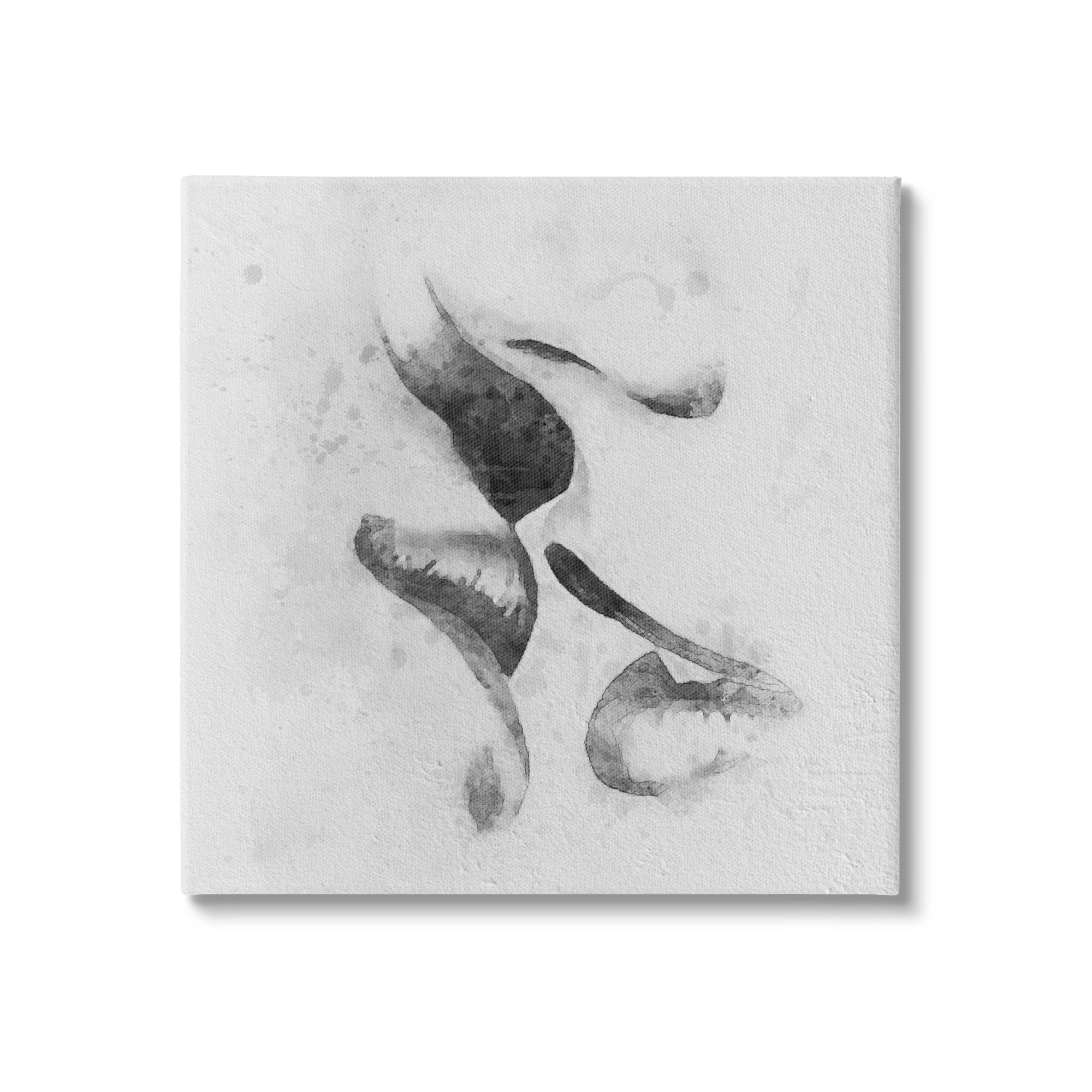 Romantic Kiss Faces Lips Closeup Couple Drawing Novelty Drawing Print Gallery-Wrapped Canvas Print Wall Art