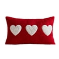 thumbnail image 1 of Romantic LOVE Embroidery Plush Heart Cushion Covers Soft Cozy Pillow Cases Perfect for Valentine’s Day Decor Living Room Pillow Covers (Pillow Insert Not Included), 1 of 6